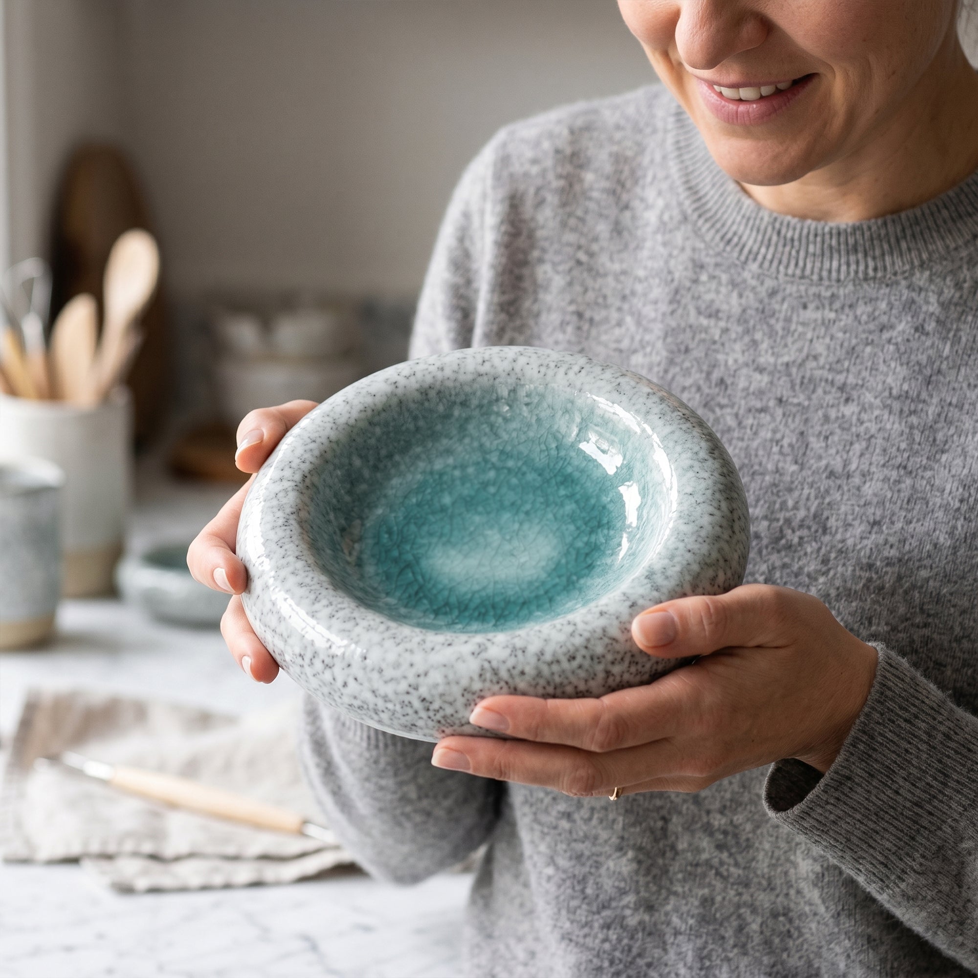 Aqua Blue Ceramic Serving Dish – 11 Inch - Art of Serving