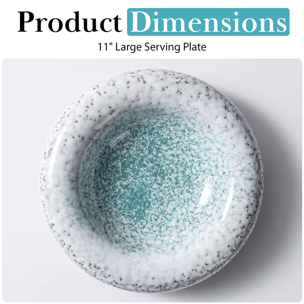 Aqua Blue Ceramic Serving Dish – 11 Inch - Art of Serving