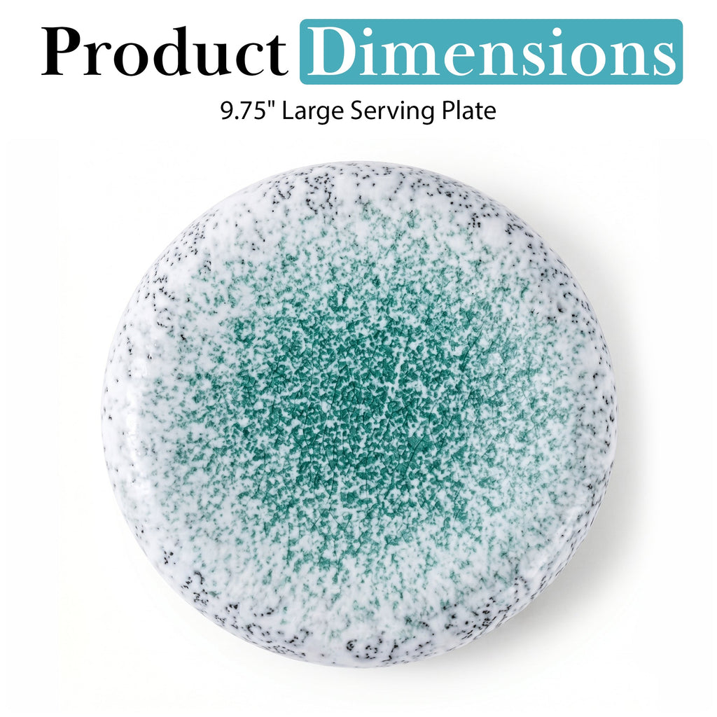 Aqua Blue Ceramic Serving Plate – 9.75 Inch - Art of Serving