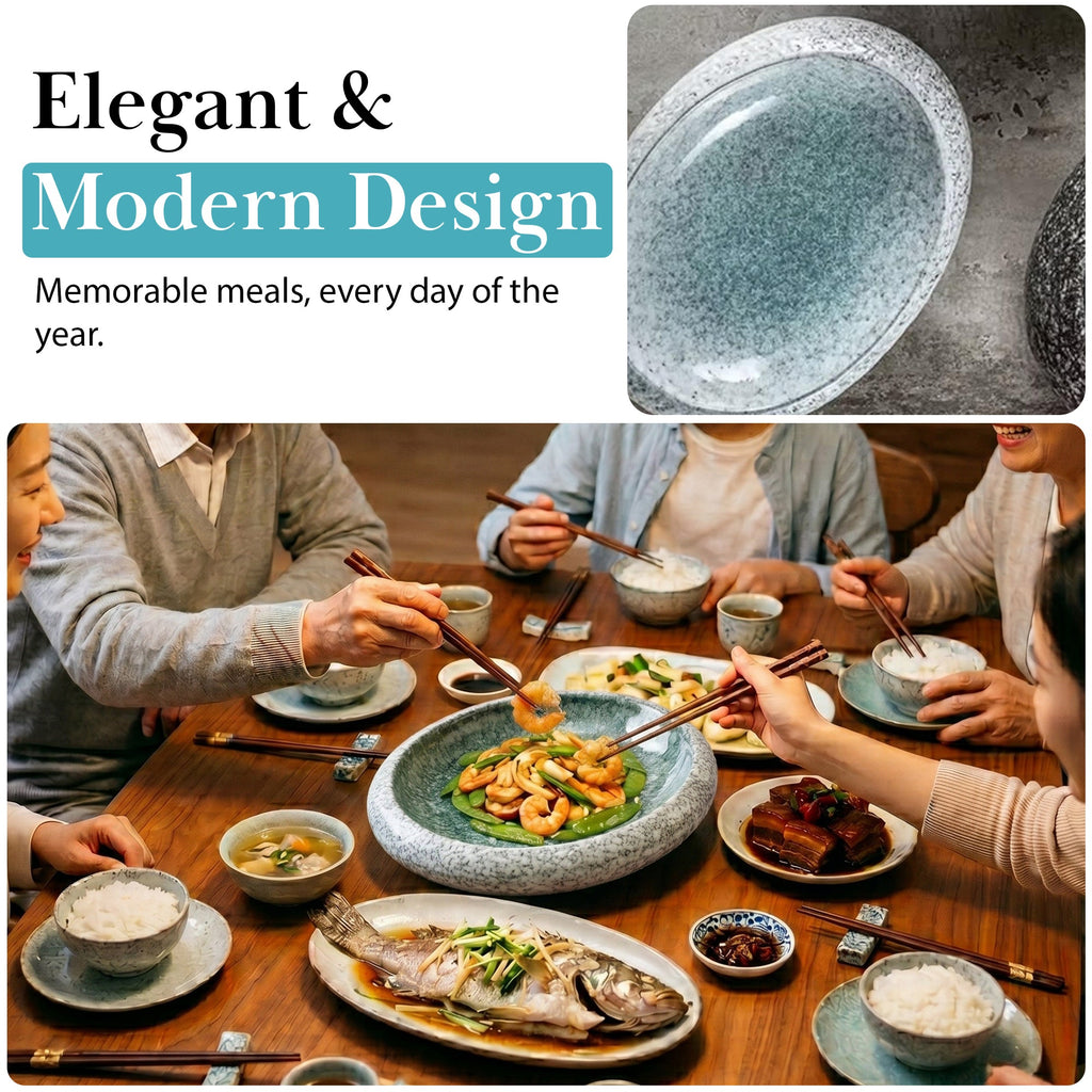 Celadon Turquoise Ceramic Serving Plate – 12 Inch - Art of Serving
