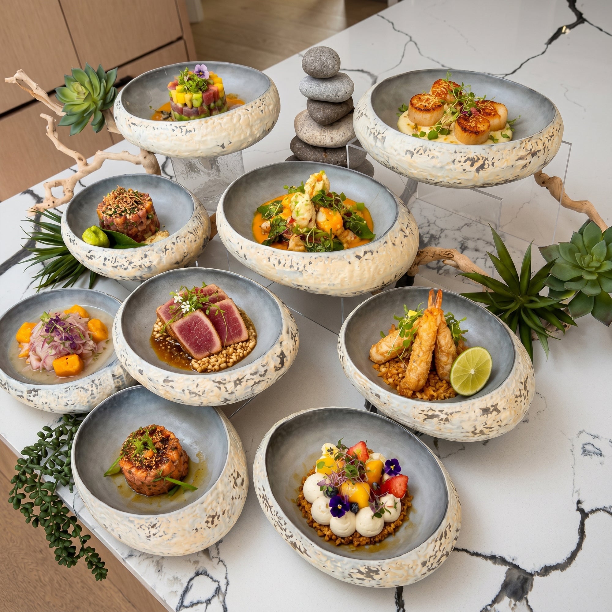 Moon Ash Stone Ceramic Serving Dish – 12 Inch - Art of Serving