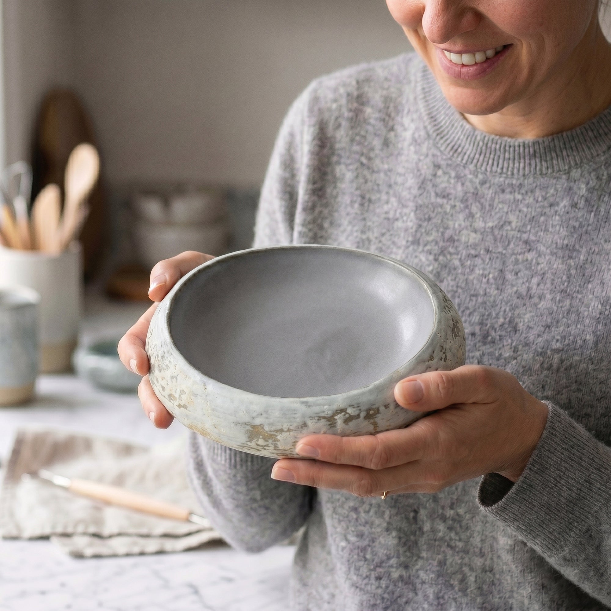 Moon Ash Stone Collection Oval Ceramic Serving Dish – 8.5 Inch - Art of Serving